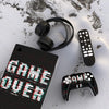 Game Over Glitch Full Set Skin Decal for ps5 Console Digital Edition, Sticker Vinyl Decal Cover for ps5 Controller & Charging Station & Headset & Media Remote