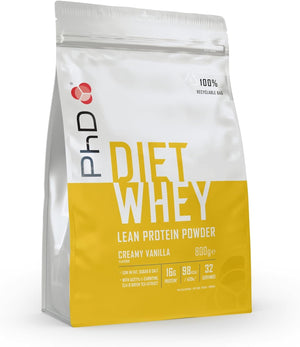 Nutrition Diet Whey Low Calorie Protein Powder, Low Carb, High Protein Lean Matrix, Creamy Vanilla Diet Whey Protein Powder, High Protein, 32 Servings Per 800g Bag