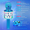 Wireless Microphone for Kids Adults, Karaoke Bluetooth Microphones Portable LED Lights Mic Speaker for Home KTV Party Singing Recording, Rose Gold & Blue