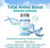 Total Amino Boost - Full Spectrum - All 20 Amino Acids Including All BCAAs -120 Vegan Capsules with Free Form pre-digested Amino Acids with Advanced Coenzyme Support. No Additives - UK Made