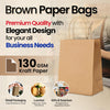 100 Pcs Brown Paper Bags With Handles, Large Paper Gift Bags, Eco-Friendly Kraft Shopping Carrier Bags for Wedding, Christmas, Easter, Birthday Parties & Merchandise Retail 25x31x12cm