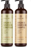 Argan Oil Shampoo and Conditioner Set (2 x 16.9 Oz) Sulfate Free, Natural Oil Infused - Soft & Smooth, Gentle on Curly & Color Treated Hair