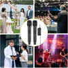 Wireless Microphones UHF with Volume Treble Bass Echo Control No Delay No Noise Cordless Dynamic Mic System with Rechargeable Receiver for Karaoke Machine Singing Wedding Church DJ Party Speech