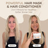 Vitamins Hair Mask Conditioner Keratin Treatment - Biotin Castor and Coconut Oil Deep Conditioning for Thin Fine Hair - Anti Frizz Moisturiser for Curly Straight Dry Damaged and Frizzy Locks