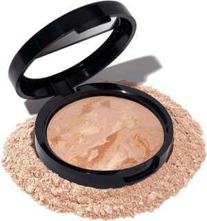 LAURA GELLER NEW YORK Award-Winning Baked Balance-n-Brighten Color Correcting Powder Foundation - Fair - Buildable Light to Medium Coverage - Demi-Matte Natural Finish