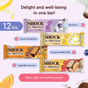 High-Protein Bars Mix Box, 30% Protein, Low Carb, No Added Sugar, 5g collagen, Fiber-Rich, Low-Calorie, 12x40g