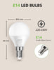 E14 LED Light Bulb, Small Screw Light Bulb, 4.9W 470lm, 40W Equivalent SES E14 Bulb, Warm White 2700K E14 Golf Ball Bulb, Energy Saving LED P45 Bulb, 220-240V, Non-Dimmable, Pack of 6