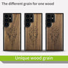 Wood Case for Galaxy S24 Ultra Case 2024 [Natural Wood & Black Soft TPU] Shockproof Protective Cover Unique Wooden Case Compatible with Samsung S24 Ultra (Viking Compass-Walnut)