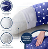 2-in-1 Pregnancy Pillow & Nursing Pillow - PLUS Pregnancy Pillow Wedge, 100% Cotton Maternity Pillow Cover, Washable Breast Feeding Pillow Baby Feeding Pillow, Body Pillow Pregnancy Gifts