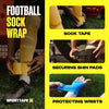 24 Rolls  Self-Adhesive Football Sock Tape | 5cm x 4.5m - Black | Cohesive Bandage Sock Wrap, Shin Pad Tape | Goalkeeper Wrist Tape & Football Ankle Tape | Pet & Vet Wrap for Dogs, Horses