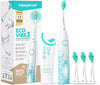 ® [Test Winner 2024*] Electric Sonic Toothbrush ECO Vibe 3 White- Electric Toothbrush with 6 Week Power Battery Including 3 Brush Heads and SuperWhite Toothpaste