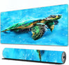 Mouse Pad Gaming Large Desk Pad Washable Mouse Pad Laptop Desk Mat,Big sea turtle watercolor painting,Home Mouse Pad with Anti-Slip Rubber Base,16x35.5 in