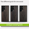 Wood Case for Galaxy S24 Ultra Case 2024 [Natural Wood & Black Soft TPU] Shockproof Protective Cover Unique Wooden Case Compatible with Samsung S24 Ultra (Viking Compass-Blackwood)