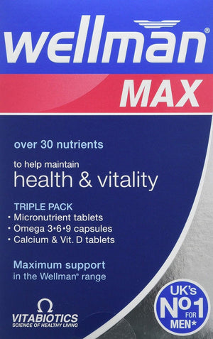 Max - Maximum Strength Multivitamin Formula Mix with Support for energy, immune system, testosterone level, bone health, brain health,heart health and vision health, 84 Tablets by