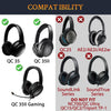 Ear Pads Cushions + Headband + Silicone Earpads Cover Protector, Replacement Kit for Bose QuietComfort 35 QC35, QC35 ii Over-Ear Headphones - Black