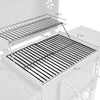 Charcoal BBQ – Barbecue with Warming Rack, Adjustable Height, Temperature Gauge – Portable, Ash Catcher, Additional Storage Shelf, 2 Foldable Side Tables, Wheels – Grill Meat, Fish & Veg