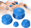 4pcs Silicone Vacuum Cups Chinese Medical Cupping Health Care Massage Product for Body Face Health Beauty Home Care, Relief Muscle Tension Joint Pain Relie