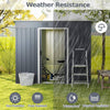 "Premium Metal Garden Shed with Lockable Doors, Galvanized Roof, and All-Weather Protection - Ideal for Tool and Bike Storage (7X3.6Ft)"
