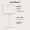 QS+110 * 60 Electric Standing Desk ONE PIECE Height Adjustable Standing Desk With Memory Smart Panel Sit Stand Desk Adjustable Desk Stand Up Desk for Home Office(White Frame+ White Desktop)
