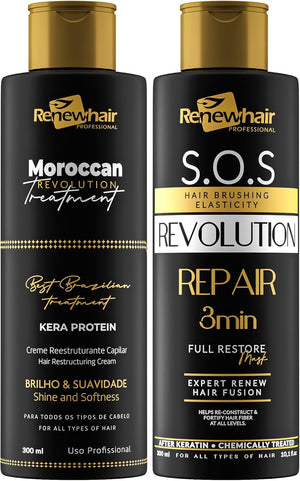 Keratin revolution Extreme Formaldehyde Free, Keratin Protein, Smoothing Hair,Straightening For Silky Smooth & Frizz Free Hair 300ml Kit