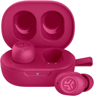 JBuds Mini True Wireless Earbuds, In Ear Headphones, Bluetooth Earphones, Ear Buds with 20H Playtime, Bluetooth Earbuds with Microphone, Charging Case, Multipoint, EQ3 Sound, Pink