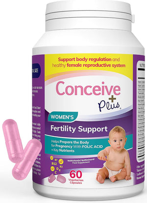 Fertility Supplements for Women Capsules | 30-Day Supply |  Fertility Support | 21 Vitamins for Conception, Hormone Balance | B1, Folic Acid, Biotin | 60 Soft Caps