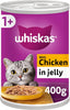 1+ Chicken in Jelly Pack of 12 x 400 g Cans, Adult Cat Wet Food