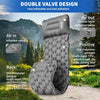 Camping Sleeping Pad, Ultralight Camping Mat with Pillow Built-in Foot Pump Inflatable Sleeping Pads Compact for Backpacking Hiking Traveling Tent (Gray)