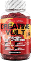 Creatine Volt 90 Gummies, 5000mg Creatine monohydrate,100mg Caffeine, 400mg L- Citrulline, 250mg Watermelon Extract (Essential Electrolytes), Vegan Sugar Free with Watermelon Burst Flavour