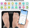 Bluetooth Body Fat Scales,  Smart Digital Bathroom Weight Weighing Scales for Body Composition Analyzer with Smart APP, Body Composition Fitbit Scales for Fitness (ST/LB/KG) (Black)