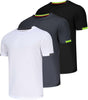 3 Pack Men T Shirts Running T Shirts for Men Gym Men's T Shirts Sport Tops for Men Dry-Fit Athletic T Shirts Breathable Activewear Shirts Work Shirt Muscle Fit Shirts Multipack