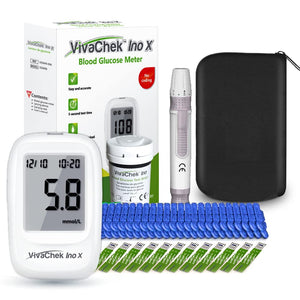 Vivachek Diabete Test Kit, Blood Sugar Tester with Ketone and Hypo Warning, NHS Approved, 900 Memory, Blood Glucose Monitor with Test Strips x 50 and Lancet x 50 -in mmol/L