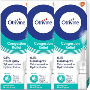 Congestion Relief 0.1% Nasal Spray 10ml x 3 Packs by