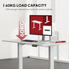 QS+110 * 60 Electric Standing Desk ONE PIECE Height Adjustable Standing Desk With Memory Smart Panel Sit Stand Desk Adjustable Desk Stand Up Desk for Home Office(White Frame+ White Desktop)