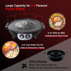 Hot Pot Electric with BBQ Grill Hotpot Chinese Pot Cooker 220V 2200W Korean Barbecue Thai ShabuShabu 2 in 1 Set