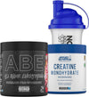 Bundle ABE Pre Workout 375g + Creatine 250g + 700ml Protein Shaker | All Black Everything Pre Workout Powder, Energy & Performance with Creatine, Beta Alanine (Cherry Cola)