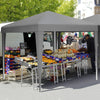 3x3Meter Instant Heavy Duty Pop Up Gazebo, Folding Garden Camping Party Tent Canopy Marquee with Roller Bag, Stakes and Ropes for Patio Markets Beach (Grey)