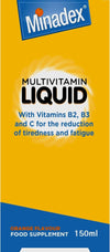 Multivitamin Liquid for Adults & Kids (Delicious Orange Flavour), 150 ml - Omega-3 & Vitamins A, B2, B3, C, D, E for Reduction of Tiredness and Fatique