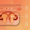 Dime In-Ear Wireless Earbuds, 12 Hr Battery, Microphone, Works with iPhone Android and Bluetooth Devices - Orange