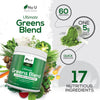 Super Greens Powder 300g - 17 Superfoods Powder - 60 Servings - Vitamin & Mineral Rich Formula - No Artificial Ingredients - Vegan - Best Value - Made in The UK -