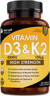 Vitamin D3 K2 - Vitamin D3 4000iu & Vitamin K2 100ug (MK7) 1 Year Supply, Supports Immunity, Calcium Absorption and Bone Health, Non-GMO, UK Made by New Leaf 365 Micro Small Vegetarian Tablets,