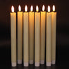 LED Taper Candles Flickering with Timer, Battery Operated Flameless Taper Candles with Remote, Real Wax LED Dinner Candles for Christmas Home Wedding Decor