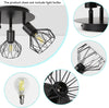 Spotlights Ceiling Lights for Kitchen, Black Spot Light Fittings for Ceilings,Retro Rotatable 3 Way Ceiling Lighting with E14 Base for Kitchen Hallway Bedroom(Bulb Not Included)