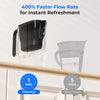 Water Filter Jug, NSF Certified 2.5L Water Filter Jug with 1×90 Days Filter, Reduces Lead, Fluoride, Chlorine and More, BPA Free, Black (Replacement Filter: WD-PF-01A Plus)