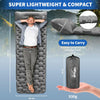 Camping Sleeping Pad, Ultralight Camping Mat with Pillow Built-in Foot Pump Inflatable Sleeping Pads Compact for Backpacking Hiking Traveling Tent (Gray)