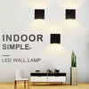 2Pcs LED Wall Lights Indoor Up Down Wall Lamp Wall Wash Light Modern Wall Sconce Lighting Black 10W Aluminum for Living Room Bedroom Hallway Corridor, Stairs, Warm White（Not Charging）