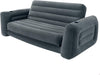 King Size Pull-Out Inflatable Camping Sofa Bed Sleep Away Futon Couch with 3 quick inflation and Deflation Valves, 203 x 231 x 66 cm, Charcoal Grey