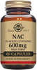 NAC (N-Acetyl-L-Cysteine) 600 mg Vegetable Capsules - Pack of 60 - Healthy Skin, Hair and Nails - Vegan