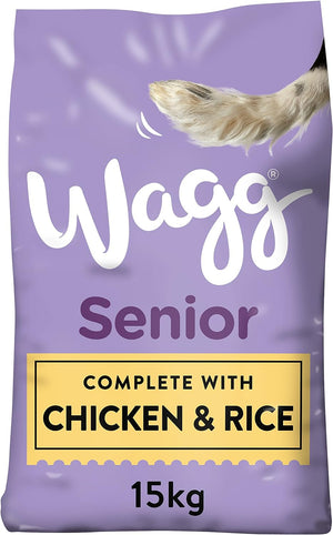 Senior Complete Dry Dog Food Chicken & Rice 15kg - 28% Meaty Ingredients