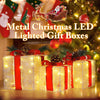 Set of 3 Light Up Present Boxes, 60 LEDs Christmas Decorations Parcels Lights, Illuminated Present Lights Gift Boxes Christmas Tree Decorations Indoor Xmas Fairy Lights Decor